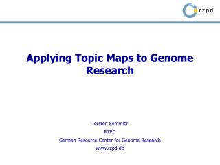 Applying Topic Maps to Genome Research