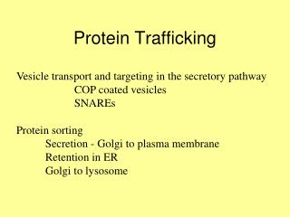 Protein Trafficking