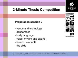 3-Minute Thesis Competition