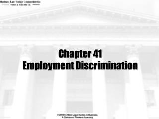 Chapter 41 Employment Discrimination