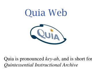 Quia Web