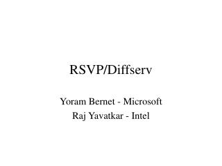 RSVP/Diffserv