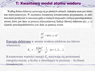 T: Kwantowy model atomu wodoru