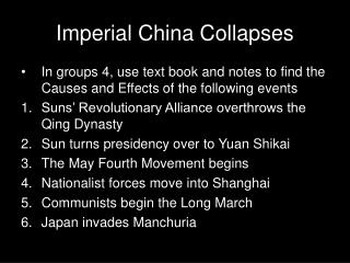 Imperial China Collapses