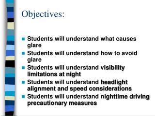 Objectives: