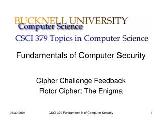 Fundamentals of Computer Security