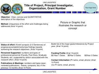 Title of Project, Principal Investigator, Organization, Grant Number