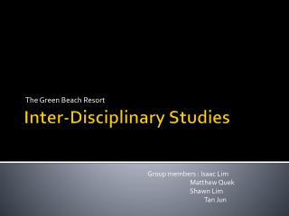 Inter-Disciplinary Studies