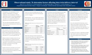 Observational study: To determine factors affecting inter-twin delivery interval