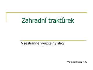 Zahradní traktůrek