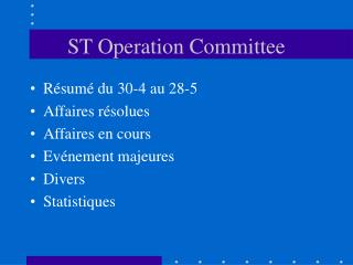 ST Operation Committee