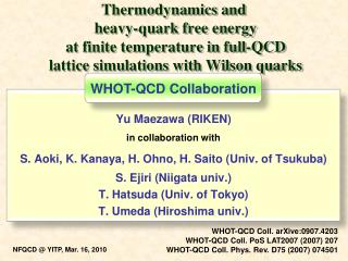 Yu Maezawa (RIKEN) in collaboration with S. Aoki, K. Kanaya, H. Ohno, H. Saito (Univ. of Tsukuba)