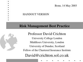 Risk Management Best Practice