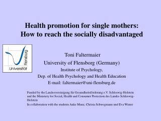 Health promotion for single mothers: How to reach the socially disadvantaged