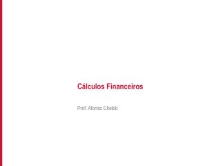 C álculos Financeiros