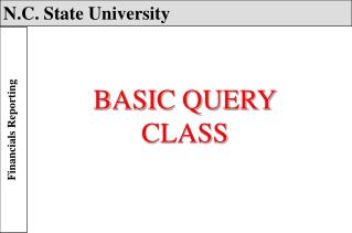 BASIC QUERY CLASS