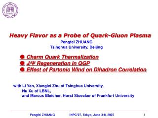 Heavy Flavor as a Probe of Quark-Gluon Plasma