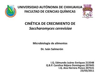 UNIVERSIDAD AUTÓNOMA DE CHIHUAHUA FACULTAD DE CIENCIAS QUÍMICAS