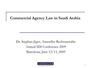 Commercial Agency Law in Saudi Arabia