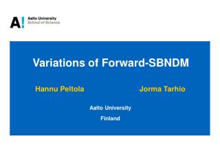 Variations of Forward-SBNDM