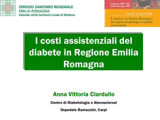 I costi assistenziali del diabete in Regione Emilia Romagna