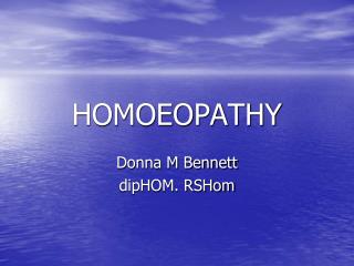 HOMOEOPATHY