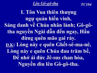 Lên Gô-gô-tha