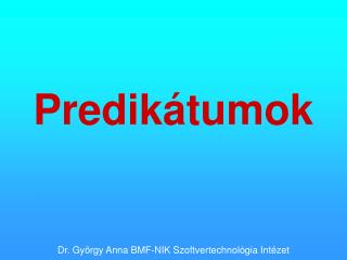 Predikátumok