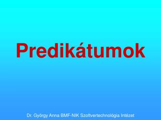 Predikátumok