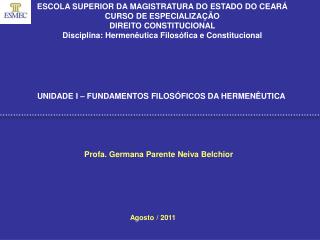 Profa. Germana Parente Neiva Belchior