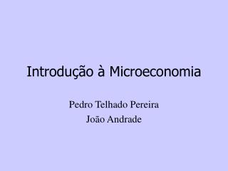 Introdução à Microeconomia