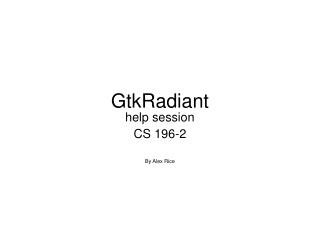 GtkRadiant