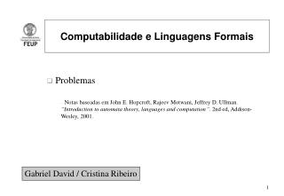 Computabilidade e Linguagens Formais