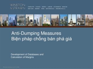 Anti-Dumping Measures Biện pháp chống bán phá giá