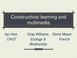 Constructivist learning and multimedia