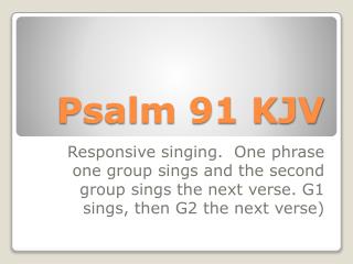 Psalm 91 KJV