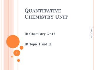 Quantitative Chemistry Unit