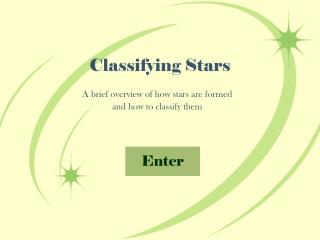 Classifying Stars