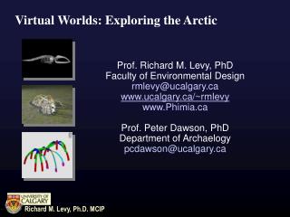 Prof. Richard M. Levy, PhD Faculty of Environmental Design rmlevy@ucalgary