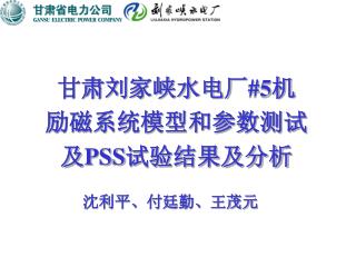 甘肃刘家峡水电厂 #5 机 励磁系统模型和参数测试 及 PSS 试验结果及分析