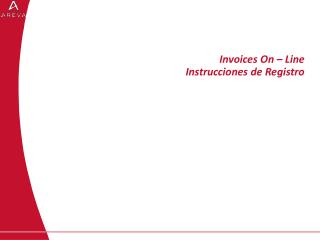 Invoices On – Line Instrucciones de Registro