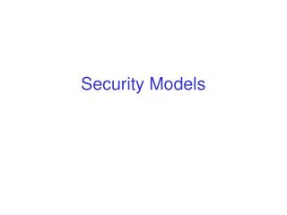 Security Models
