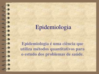 Epidemiologia