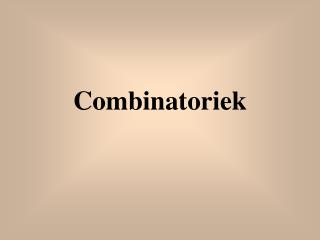 Combinatoriek