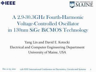 A 2.9-30.3GHz Fourth-Harmonic Voltage-Controlled Oscillator in 130nm SiGe BiCMOS Technology