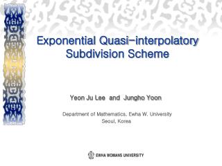 Exponential Quasi-interpolatory Subdivision Scheme