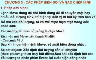 CHƯƠNG 5 : CÁC PHÉP BiẾN ĐỔI VÀ SAO CHÉP HÌNH