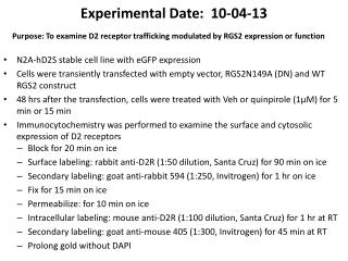 Experimental Date: 10-04-13