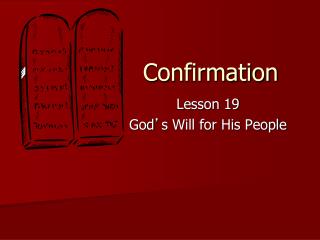 Confirmation