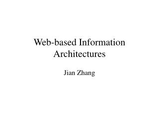 Web-based Information Architectures